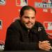 Former Tiger's catcher Ivan "Pudge" Rodriguez smiles as he answers questions from the press at Comerica Park before the start of Game 4 of the ALCS against the Yankees in Detroit on Thursday. 
